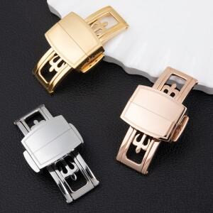 Philippe Butterfly Clasp 용 Patek 스트랩에 맞는 최고  정밀 버클 16mm 스테인레스 스틸 접이식