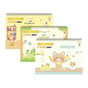 미술시간 펜피아 2000 양면그림일기 스케치북 디자인 랜덤발송 박스(120개입) 12매