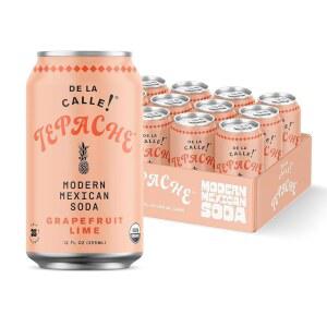 드 라 칼레 테파슈 - 자몽 라임 스파클링 소다 무알코올, 저칼로리, 멕시칸 비GMO 크래프트 모던 탄산음료, 풍부하고 , 성분이 파인 인증 저설탕, 음료 한 발효