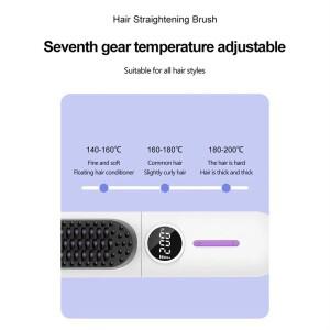 ZZ-Electric Hot Comb 다기능 스트레이트 헤어 빗 네거티브 안티 스케일딩 스타일링 도구