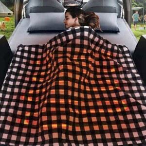 차량용전기담요 자동차 이불 휴대용 화이트 160x70 150x50cm 캠핑 온열담요