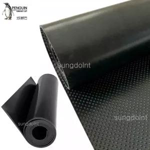 DELUXE 도트 고무판 깔판 1롤 (흑색) 충격흡수 미끄럼방지 고무깔판 바닥재 발판