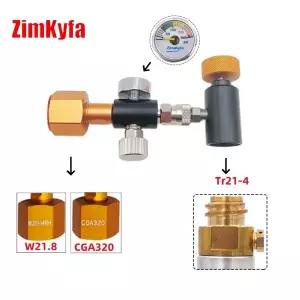 호환  탄산수 제조기 CO2 충전 어댑터 Sodastream Fizzi Blue 실린더 캐니스터용 필 어댑터TR21-4 스레드