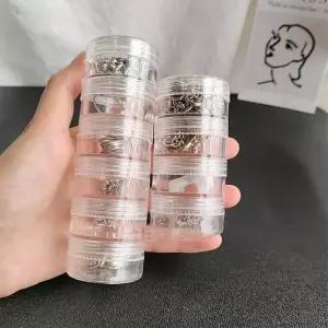 미드나잇 서프라이즈 2팩 5겹 투명 보석 보관 정리함 - 귀걸이 반지 구슬 알약 공예품을 보관할 수 있는