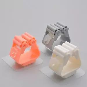 (매직후크 다용도거치대 화이트)매직후크 거치대 청소 도구 우산 걸이 생활 욕실 용품