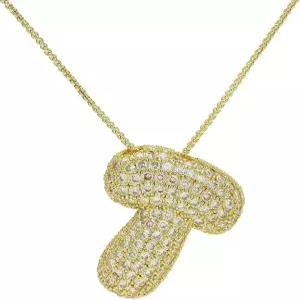 DIOWUS 버블 레터 목걸이 골드 여성용 참 풍선 이니셜 펜던트 지르코니아 상감 패션 선물 주얼리