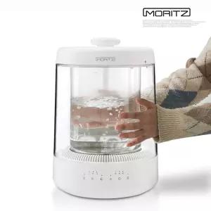 모리츠 루미글래스 4L 대용량 가열식가습기 수조 분리급수 SUS 316 스텐 가열판 신생아 물멍 아기 가습기