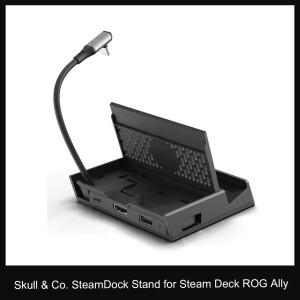 Skull & Co. SteamDeck ROG Ally용 분리형 USB C 허브 DeX 도킹 스테이션이 포함된 스탠드