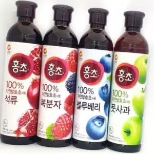 (다올)홍초 발효숙성 식초음료 900ml 1개 청정원 자연발효