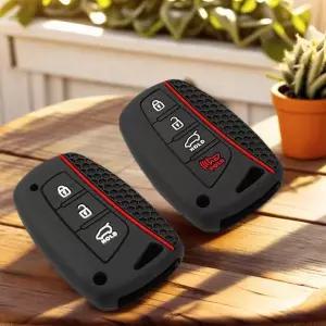 차키케이스 커버 현대 그랜드 산타페 3 DM IX45 IX35 창세기 DH Grandeur Azera HG Equus 자동 키 가방 차