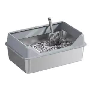 [골드스마일]1P 고양이 오픈형 스텐 배변통 화장실 논슬립 변기 고양이변기