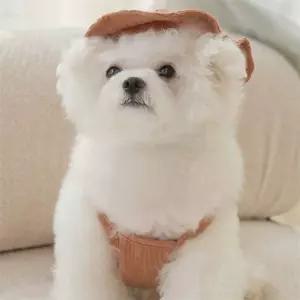 키템 반려동물 여름 나시 옷 모자 세트 01강아지옷-곰돌이S 강아지 티셔츠