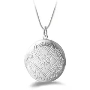 화이트 액자 엔티크 펜던트 사진 라운드 WFLOMT9