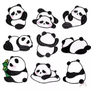 팬더 와펜 미니와펜 접착식와펜 의류와펜 꽃와펜