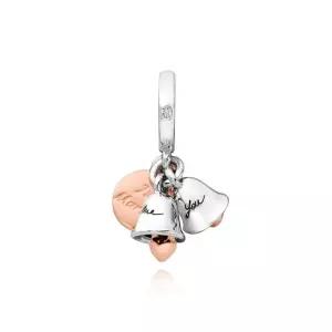 판도라 782592C01 투톤 웨딩 벨 더블 댕글 참