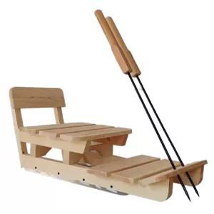 얼음 나무 썰매 성인 눈설매 빙판 등받이 추억 얼음썰매 우드 의자 썰매장