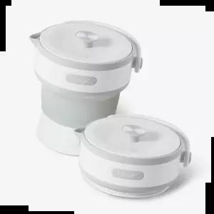 여행전기포트 휴대용 전기포트 실리콘 접이식 온수 여행 열탕소독