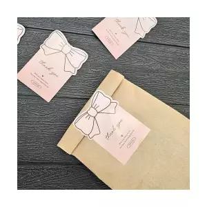 리본 10장묶음 땡큐 스티커 포장