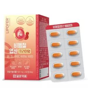 일양 비헴철 엽산 프리미엄 리포퍼 철분 비타민 기능성 60정
