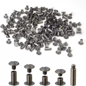 시카고 나사 100팩 및 연장 포스트를 바인딩하여 스크랩북 사진 앨범 리필 페이지 파이오니어 총 색상(M5 x