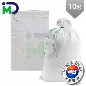 폐기물 10장 낙엽 재활용 분리 수거 포대 마대 국산 40kg 자루 현장 모래/포장/적재용/자재/쓰레기/대용량