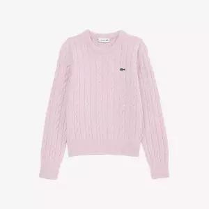 정품  라코스테 여성 크루넥 케이블 스웨터 AF083E-55N-ADY