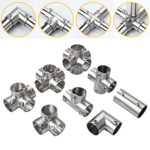 1피스 스테인레스 스틸 원형 파이프 커넥터 스트레이트 스루 연장 조인트 연결 버트