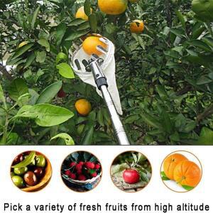 가방이 있는 플라스틱 과일 피커 헤드, 정원 농장 캐처 수확 도구, 아보카도 사과 나무 폴, 14cm, 1 개