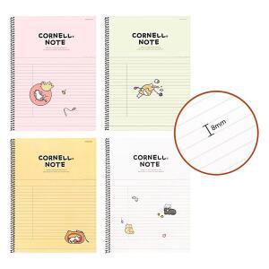 [2개구성] 냥냥 코넬 원링노트 4종X2개 8mm 학용품 캐릭터 JPWA1057D