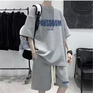 반팔세트 기본핏 와플패턴 포인트 깔끔한 남성 반팔 반바지세트