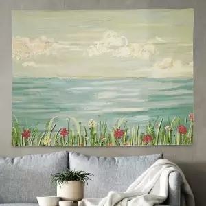 대형 패브릭 포스터 유화 수평선 L 인테리어소품 벽장