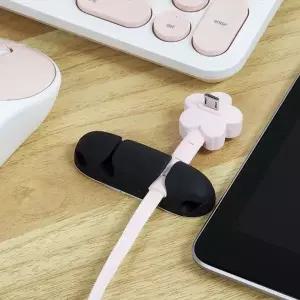 실리콘 케이블 홀더 4구 선정리 케이블홀더 와인더 선