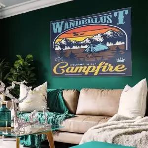 대형 패브릭 포스터 캠핑 중 인테리어소품 벽장식 집