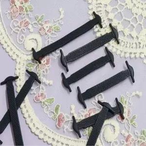 정리신발끈매듭 실리콘 신발끈 블랙