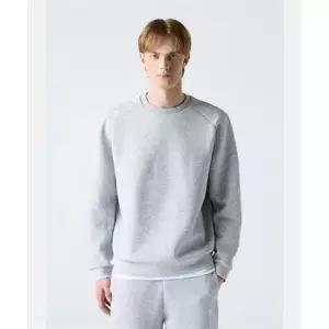 데상트 에어로플리스 맨투맨 멜란지 그레이 SR123UHT14 SR123UHT14_MGRY 301377