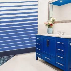 스트라이프 샤워 커튼 대 욕실커튼 방수커튼 욕조가림