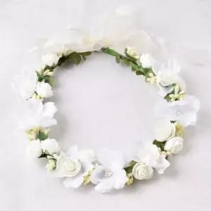 셀프웨딩용 인조꽃 화관 웨딩 촬영 결혼식 플라워 머리장식 카라 부케