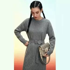 [디에이치(하프클럽)]켈리아스 라운드넥 니트 원피스 2color_P415175940