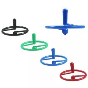 미니 팽이 장난감 어린이 놀이 자이로 회전축 균형 밸런스 교구 4개