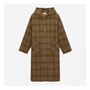 Thursday Island 써스데이아일랜드T258MCT341W후드 체크 롱 코트 884028