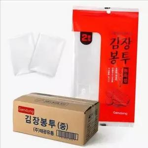 다용도 김장 봉투 중형 김장 비닐 봉투 가정용 투명 국산