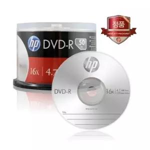 고품질 HP DVD-R 16X 50P벌크 4.7GB CD 120min 통(1개입) (WFKGBH0)