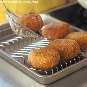 물결형 튀김요리 밧드용 채반 튀김 기름 스텐 일본 받침 스테인리스