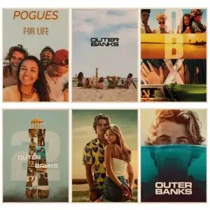 행 빈 연구 수집품 Pe에 TV 크래프트 스티커 종이 독특한 홈 벽 외부 고 장식을위한 포스터 아트