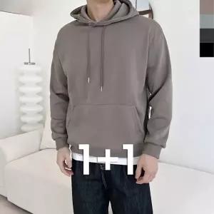 블레오 남자 커플 봄 가을 겨울 오버핏 후드티 (1+1) DM25121647