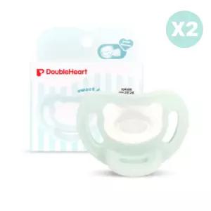 더블하트 쪽쪽이 노리개 젖꼭지 출산 선물 민트 S 2개 BNA