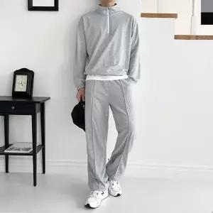 블레오 남자 오버핏 반집업 맨투맨 DM2512161334