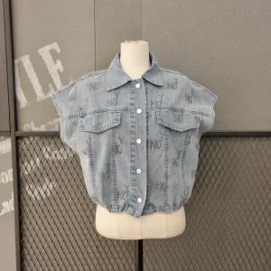 캡소매큐빅데님조끼 MM06VT4007HJY