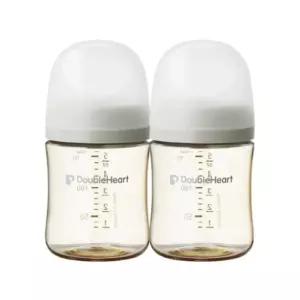 더블하트 아기 젖병 트윈팩 160ml 젖꼭지S, SS 베이지 BNA