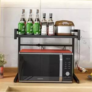 공간활용 수납 정리 공간활용 렌지대 폭조절 전자레인지 선반 2단 수납